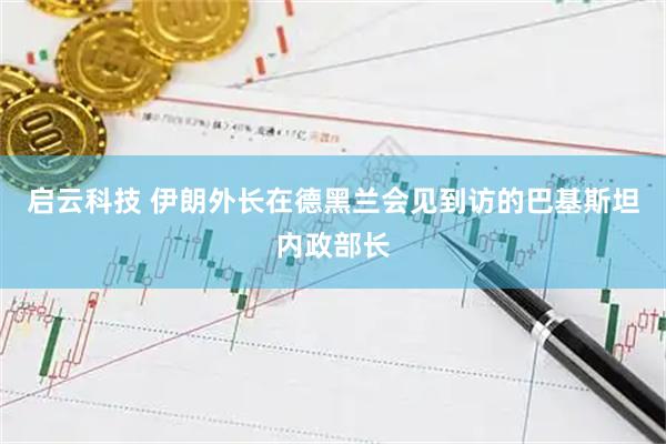 启云科技 伊朗外长在德黑兰会见到访的巴基斯坦内政部长